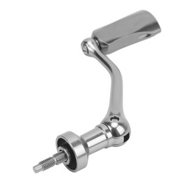 Aluminum Alloy Fishing Reel Handle, Rotary Knob Power Handle Replacement for Fishing Spinning Reel Rocker Grip Parts Fishing Accessory(Grey)