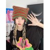 QOOEQPQY Gorro de punto gótico hecho a mano con orejas