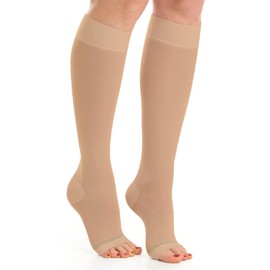 RelaxSan Antiembolism M0350A (1 Pair - Skin, XXL) Open-toe anti-embolism knee high socks - K1-18-23 mmHg