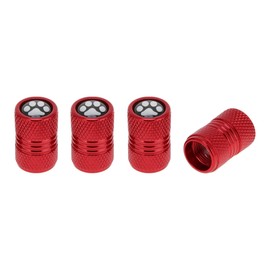 RATCHROLL 4 Pcs Tire Valve Stem Caps Stylish 8x17mm Tyre Valve Dust Covers Red Aluminum Epoxy Resin