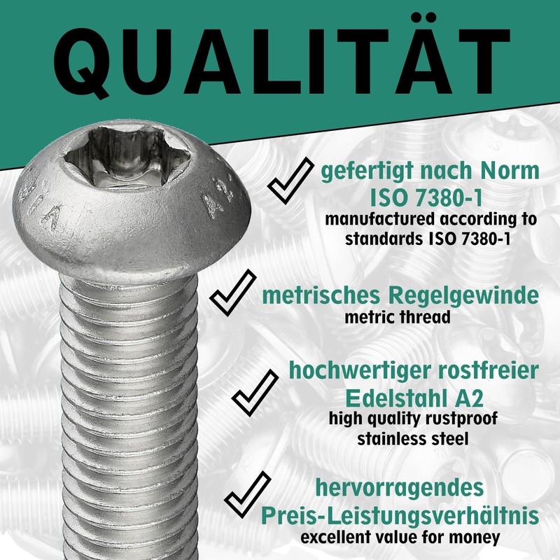 Rounded Head Screw with Hexalobular Socket/Torx (ISR, TX) According to