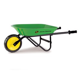 TOMY John Deere Kids Wheelbarrow - 34 Inch - Kids Gardening Tools - John Deere Toys - Ages 2 Years and Up