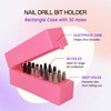 PANA Rectangle Nail Drill Bit Holder Display Organizer Case -