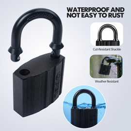 Padlock with Key, Weatherproof Lock Padlocks for Sheds, Containers, Warehouses, Garage, Shutters, Storage Units, Sheds, Garages, Fences, 50 mm