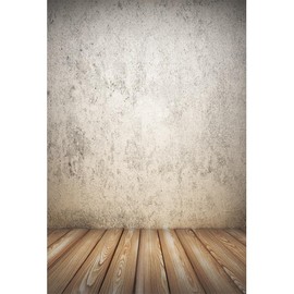 YongFoto Vinyl Photo Background Wood Wall and Wooden Floor Rustic Empty Indoor Photography Background for Photo Shooting Portrait Photos Photographers Children Photo Studio Props 1.5 x 2.2 m