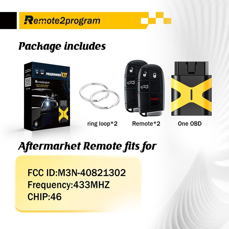 Remote2program Self Programming Smart Keyless Entry Car Key Control for