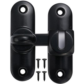 BPTRKOM 1 x Sliding Door Lock Door Bolt - for Sliding Doors 90/180 Degree Deadbolt Lock Vintage Door Lock for Kitchens, Bedrooms, Study, Bathrooms (Black)