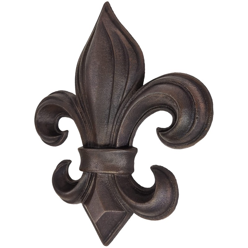 Lulu Decor, Cast Iron 14" Fleur De Lis Decoration Plaque