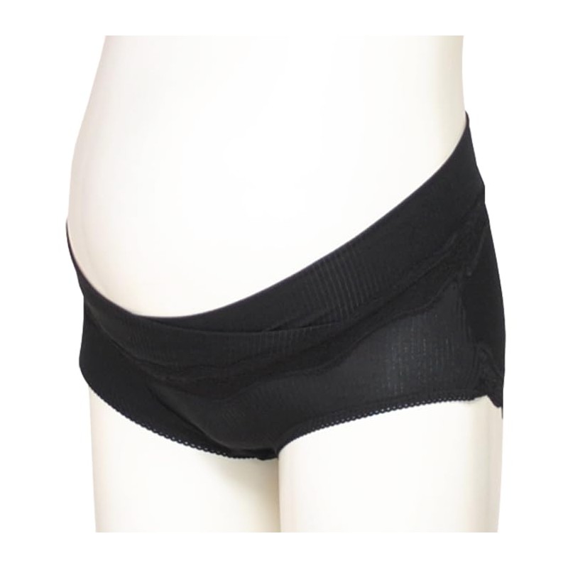Mamiruna Women's Maternity Shorts, Cross Shorts, Black