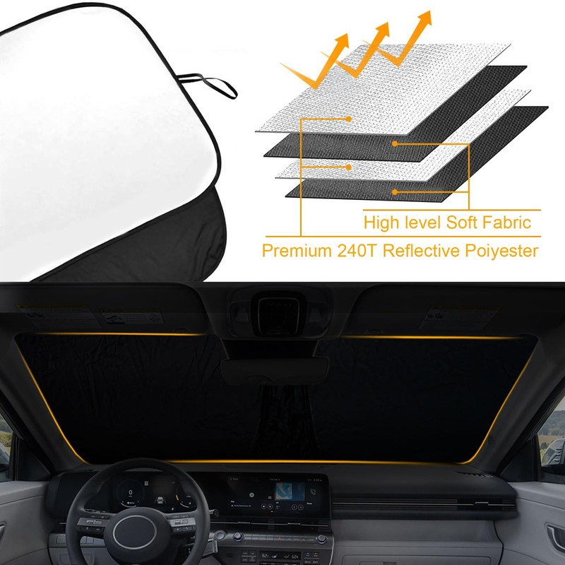 Sunshade for Car Windshield Fit Hyundai Kona 2024 2025 Windshield