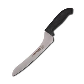 Dexter-Russell 9” Scalloped Offset Sandwich Knife – SG163-990, High-Carbon Steel Blade, Ergonomic SOFGRIP Handle, NSF Certified, Made in USA, Black