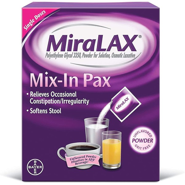 MiraLAX Laxative Powder Packets 10.0 ea. (Quantity of 5)