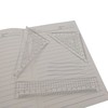 MCKhome 4PCS Transparent Plastic Ruler Set Student Measuring Ruler Triangle