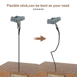 Metal Clip with Wooden Base Painting Airbrush Tools Kit (Metal Bendable Alligator Clip + Base)