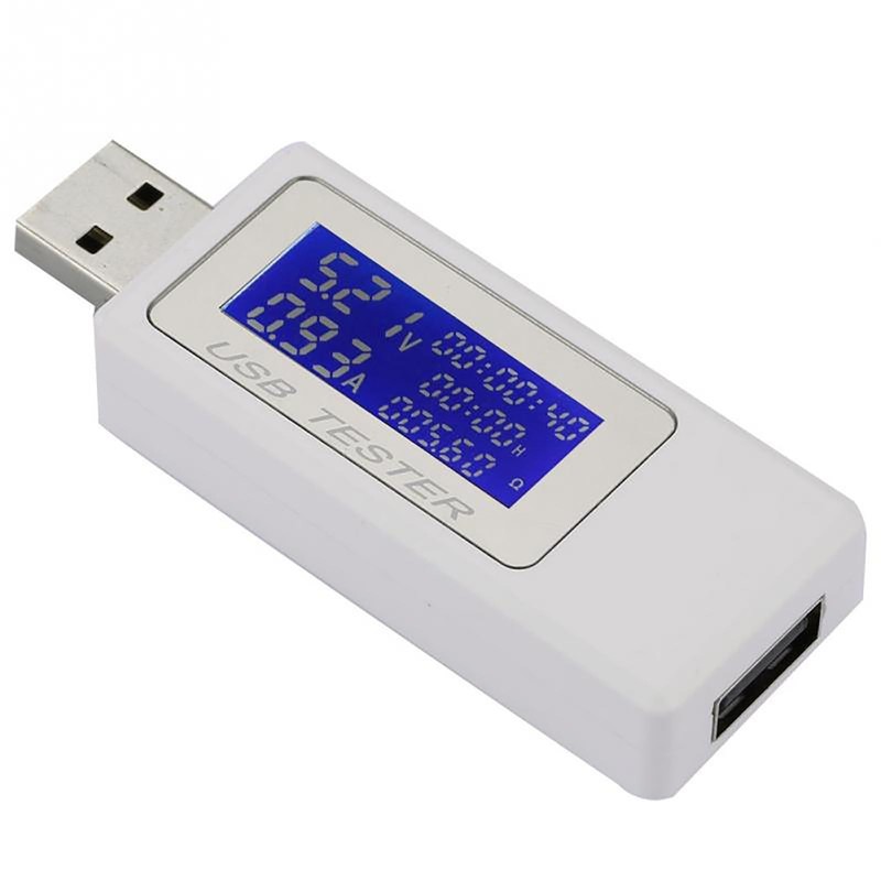 USB Tester, USB Voltage Ammeter Capacity Tester, 4-30V 0-5A USB