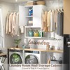 Homieasy Wall Cabinet with 2 Hanging Rods, 67'' Wide Laundry