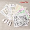 Nail Art Alphabet Lettering Metallic Thick Nail Stickers 6 Types / 네일아트 알파벳 레터링 메탈 도톰 네일스티커 6종