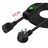 (6Feet) Right Angle Outdoor Waterproof Extension Switch Cord, in-Line On/Off