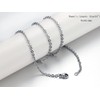 Cupimatch Juego de 2 collares de acero inoxidable con colgante
