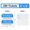 L LIKED 250 Raffle Tickets, Blue (4 Color Selection),Double Roll,50/50