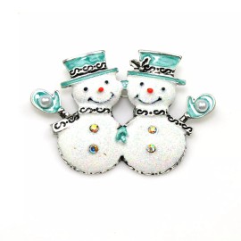 Unbranded Snowman brooch Winter Christmas gift pins Woman's Brooches Jewel for hats scarfs