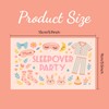 20 Double Sided Sleepover Party Invitations for Girls, Colorful Unique