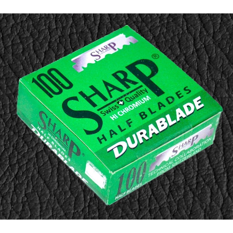 Sharp 100 Hi-Chromium Single Edge Shaving Razor Blades (Swiss Made)