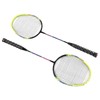 1 Pair Green Badminton Racket Set Fashionable Lightweight Comfortable Grip