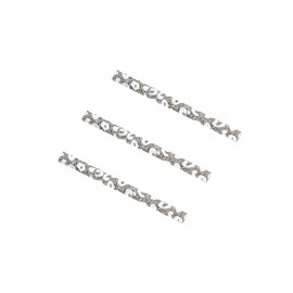 KAMIPITA Glitter Regtangle(74*5.8mm) Non-marking Hair Clips, Hairpins and Hair Bands (3, Glitter Champagne)