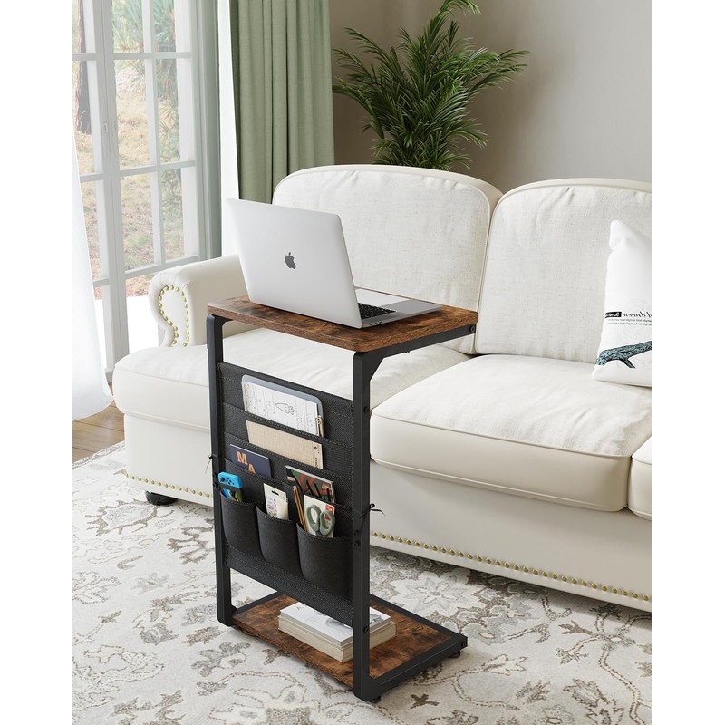 Vovonusy C-Shaped End Tables, TV Trays Set of 2, Small