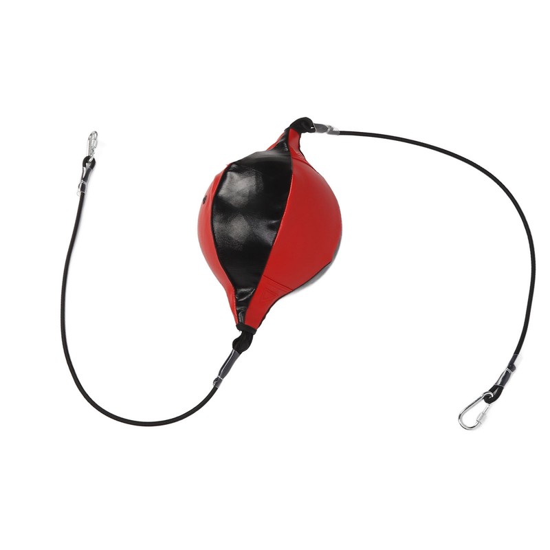 Double End Punching Ball with Adjustable Cord Inflator PU Leather
