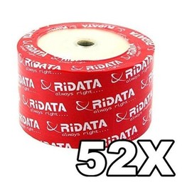 Ridata 200 Ritek 52X CD-R 80min 700MB White Inkjet Hub Printable