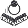 Bonsicoky 12Pcs Round Ring Drawer Pulls Matte Black Ring Handle