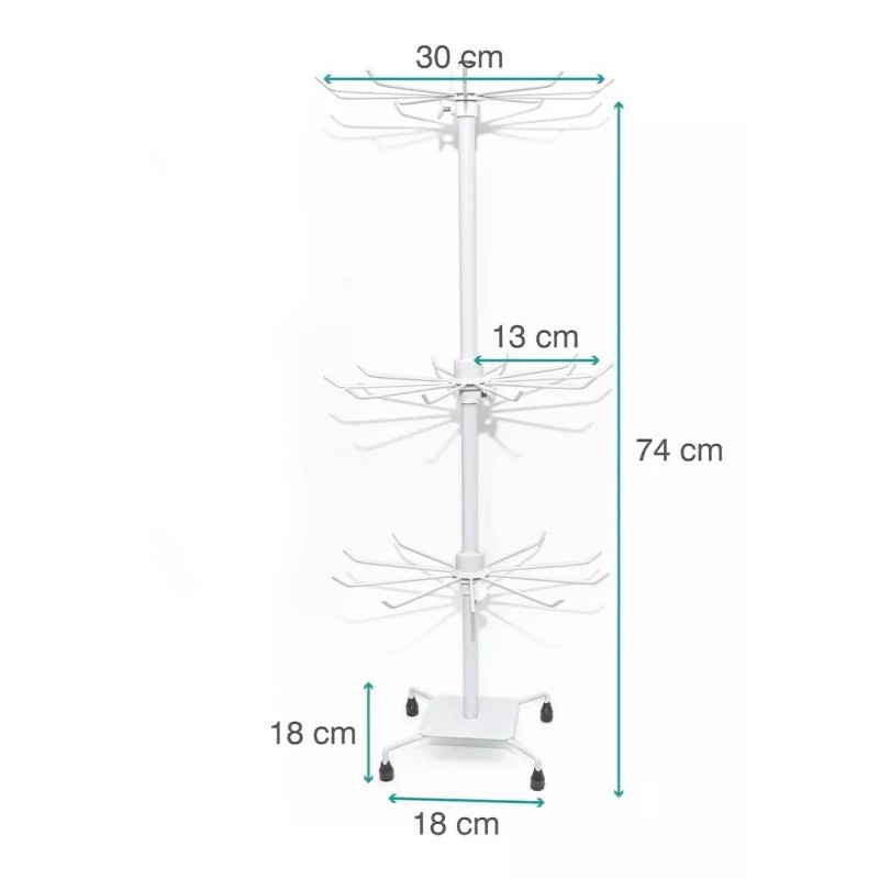 Exhivit Exhibidor Botanero Tipo Araña C/3niv Desarmable/ajustable 6p
