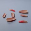 Allereya Extra Long Coffin Fake Nails Ombre Nude Pink Press