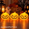 Halloween Pumpkin Lantern for Party Decor – Ghost Face Candle