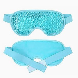 Antifaz de Gel para Ojos, Máscara Caliente/Hielo, Reutilizable para Dormir, Aliviar Tensión Ocular, Ojeras, Ojos Secos y Bolsas (Azul)