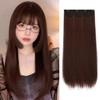 Sofeiyan Long Straight Long Clip-on Wig, Set of 3, One-touch