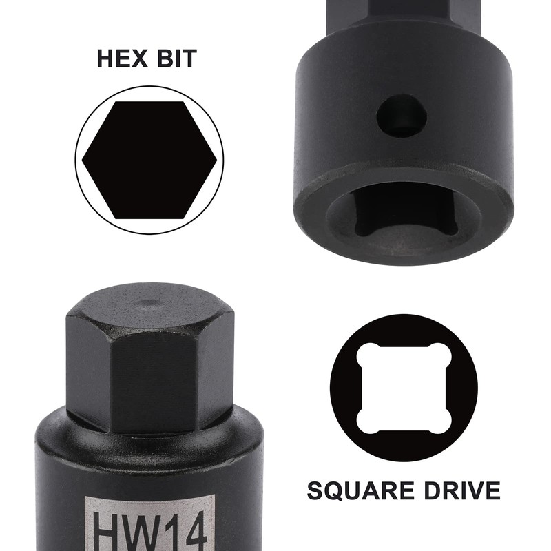 Mayouko 16 Pieces 3/8" Drive Low Profile Hex Socket Set,