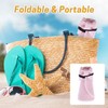 Girls Roll Up Straw Sun Visor, Wide Brim UV Protection