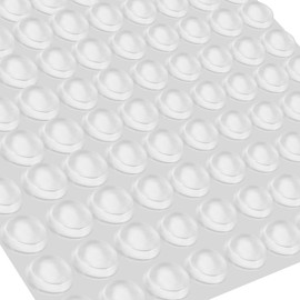 Clear Cabinet Door Bumpers Pack, Sound Dampening Cushion Pads, Soft Close Cabinet Bumpers, Self-Adhesive Cabinet Pads for Drawer, Cabinet (12.7x3.5mm 100PCS)
