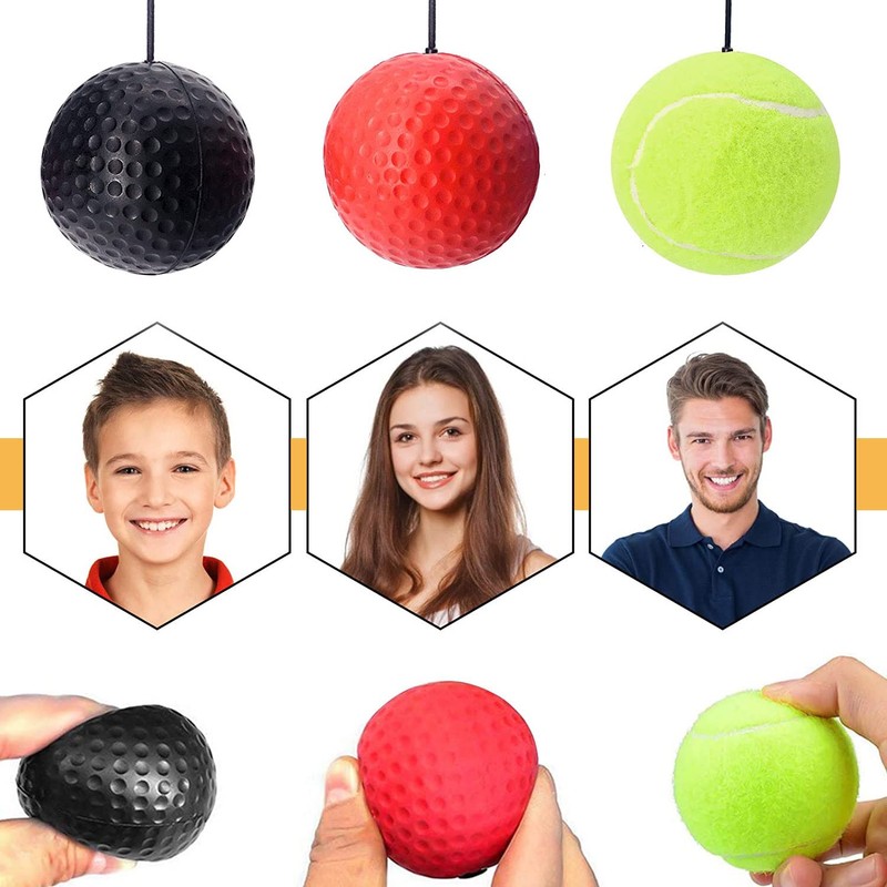 sinzau Reflex Ball Boxing Training Ball with Headband 3 Levels