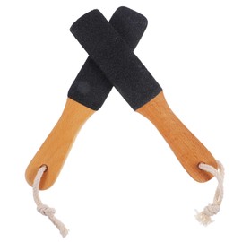 BIUDECO 2pcs Dual-sided Foot File Callus Remover Beech Handle Pedicure Tool for Dead Skin and Callus Removal for Smooth Feet and Heel Repair