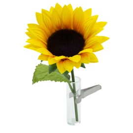 SANDINI Autovase mit Seidenblume/Kultblume Passend für jedes Auto (Sonnenblume)