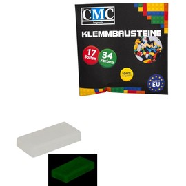 100 x Clamping Blocks Tiles Building Blocks 1 x 2 Nubs Compatible 34 Colours Free Choice of Colours (200 - Glow in The Dark)