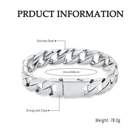 VCCWYQK Cremation Urn Bracelet for Human Ashes for Men Cube Link Bracelet Cremation Jewellery for Ashes Urn Keepsake Memorial Ash Holder Bracelet, Stainless Steel, No Gemstone