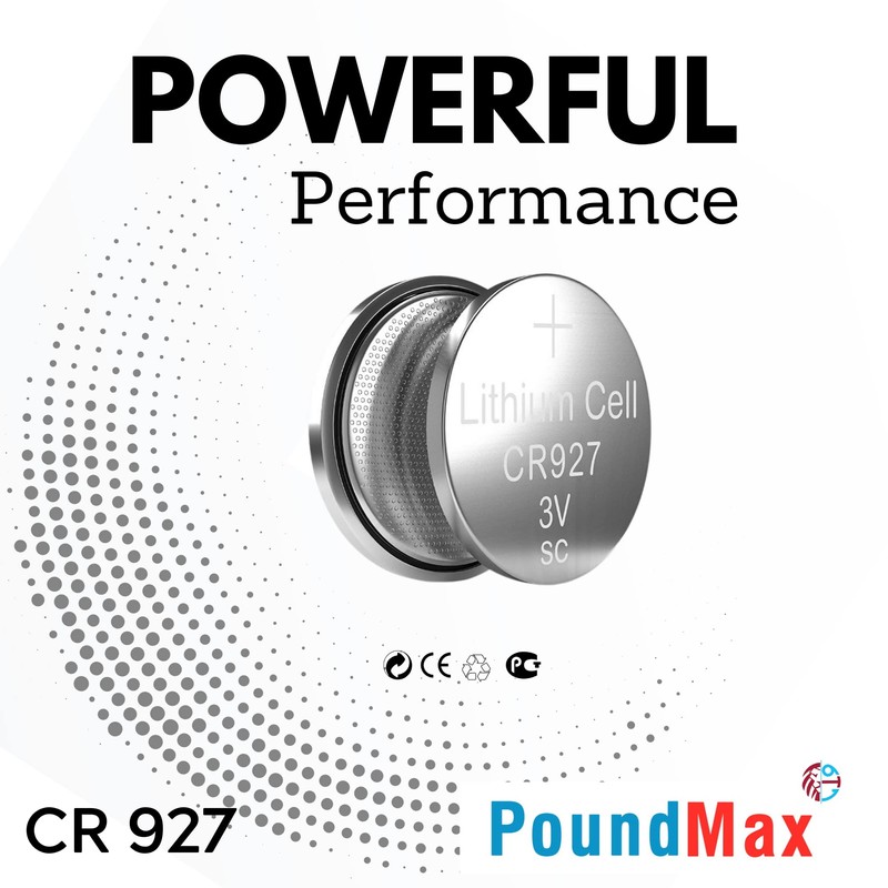 PoundMax CR 927 Batteries 3v Lithium Button Cell Battery Combo