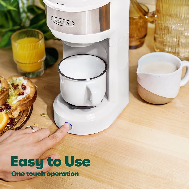 BELLA Dual Brew Single Serve Coffee Maker, Brews both Kcup