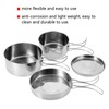 4Pcs Portable Stainless Steel Cookware Set Camping Picnic Outdoor Pan