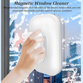 CYSFETENA Magnetic Window Cleaner Large Handle Double Sided High Safety Sturdy Plastic Window Cleaning Tool for 3 to 10mm Glasses